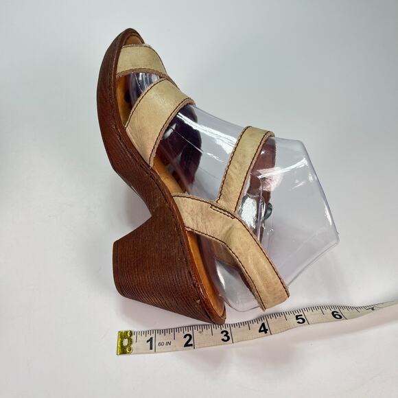Born Belinda Brown Leather Adjustable Ankle Strap Sandals B20411 Women’s Size 7 - Picture 8 of 11